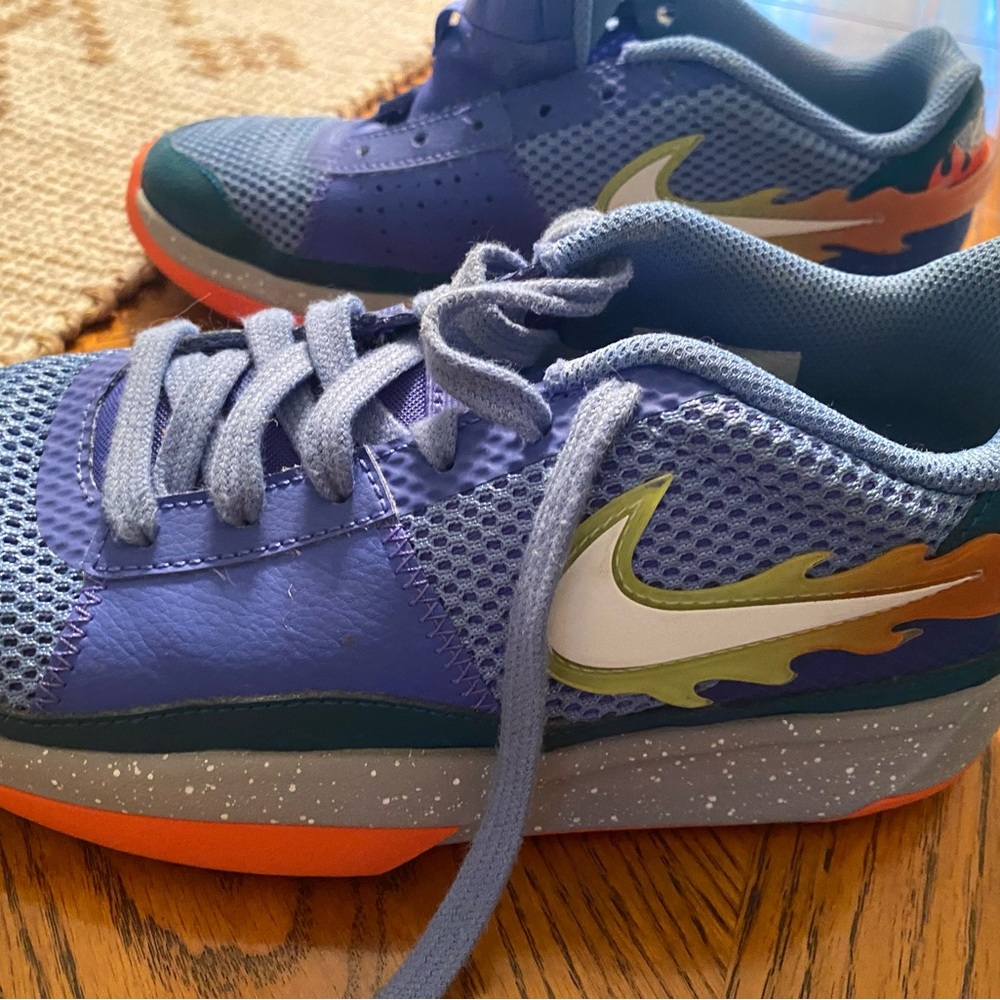 Nike Purple and Orange Sneakers with Breathable Mesh